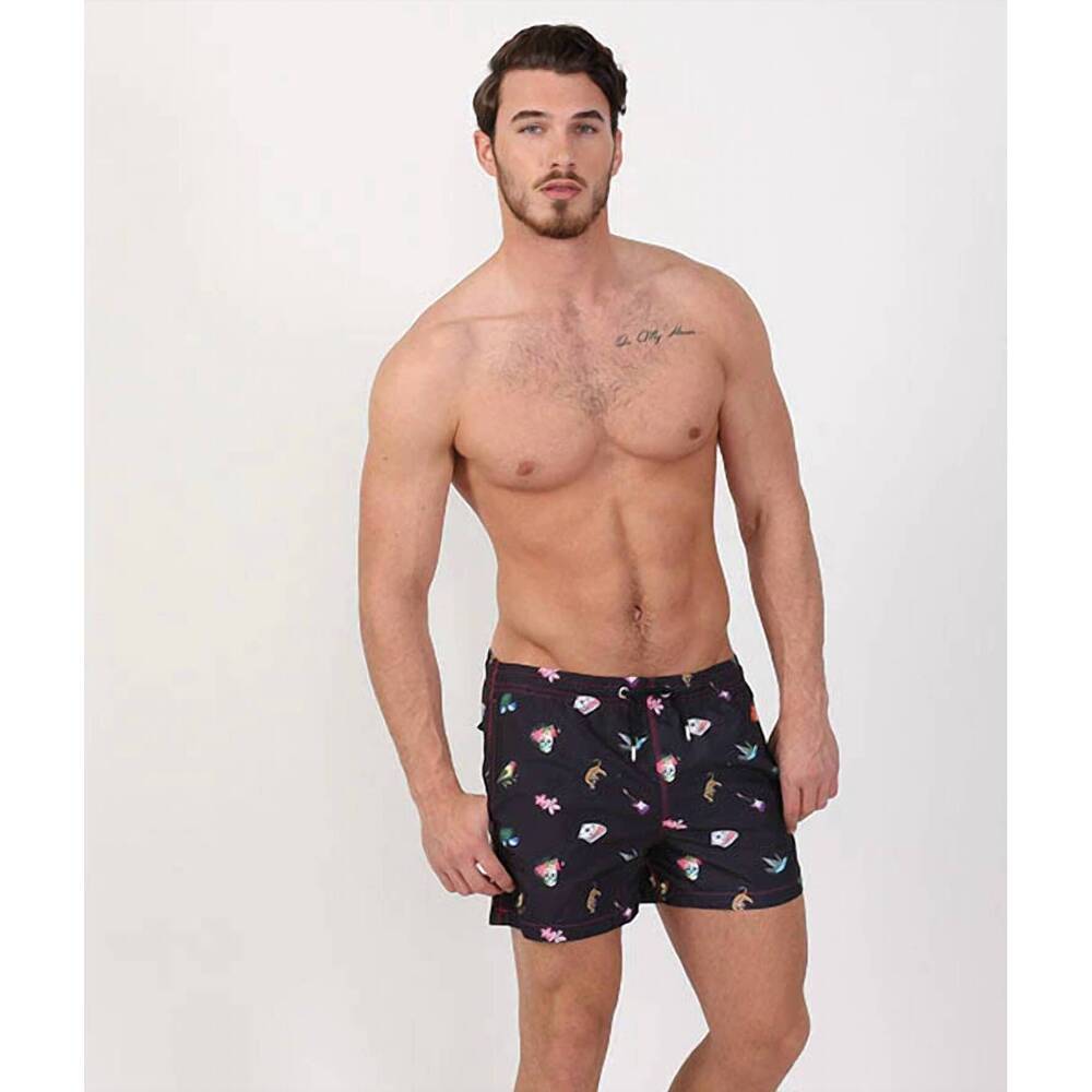 NEW EIGHT X urban jungle print swim trunks in navy